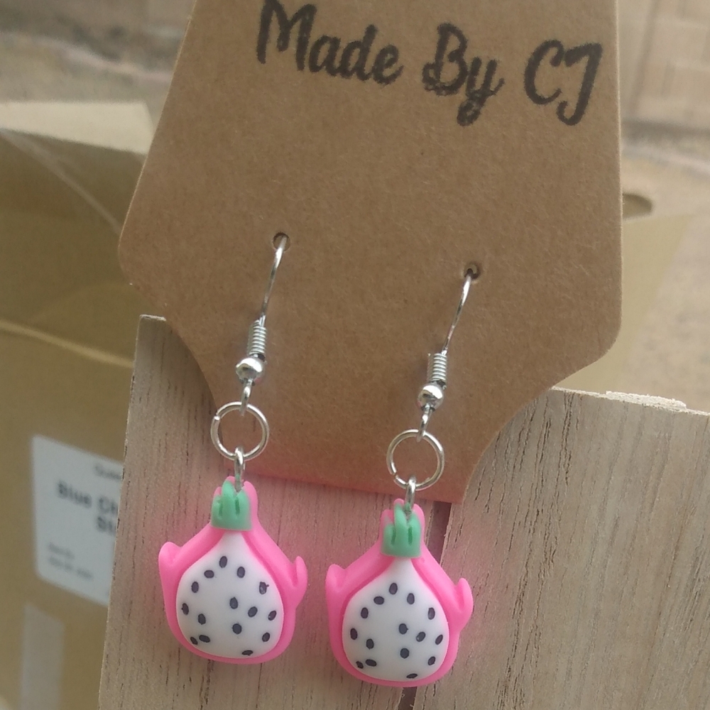 *💙Dragon fruit Pitaya earrings MadeByCJ
